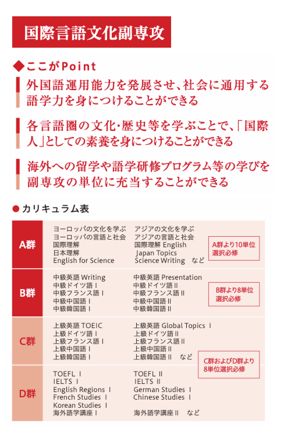 国際言語文化副専攻