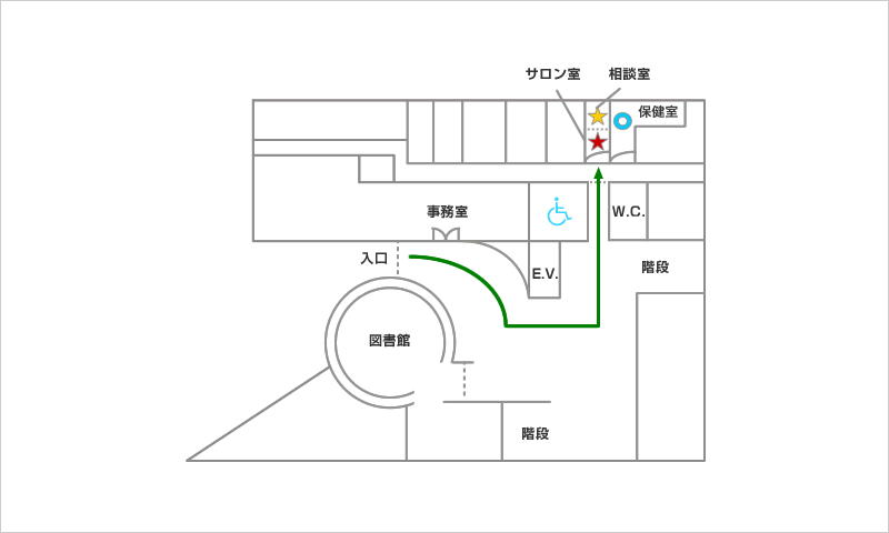 ポートアイランドキャンパスフロア図（1階）