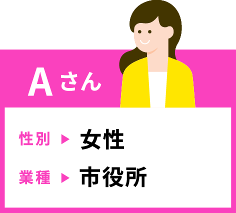 Aさん　女性　市役所