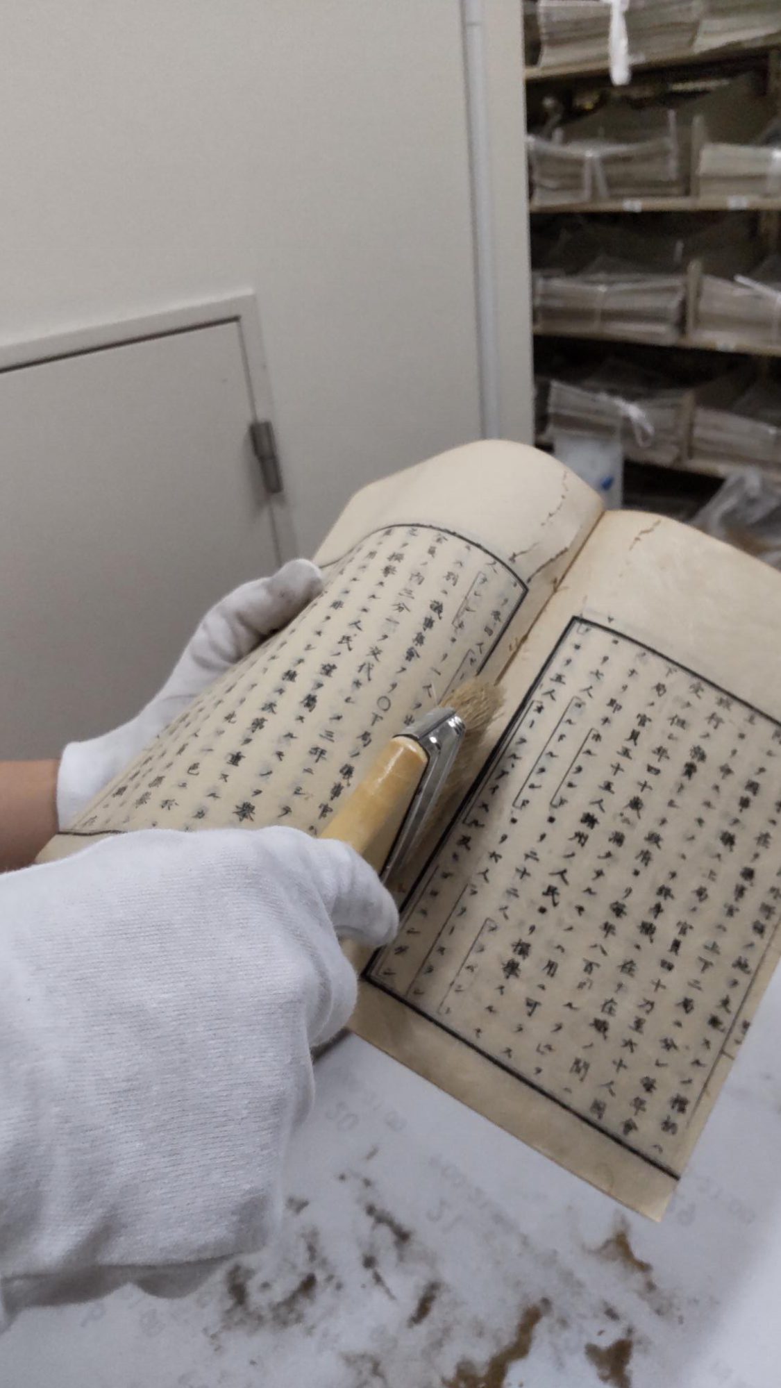貴重書庫にある和本の整理作業を行いました | 甲南大学図書館ブログ
