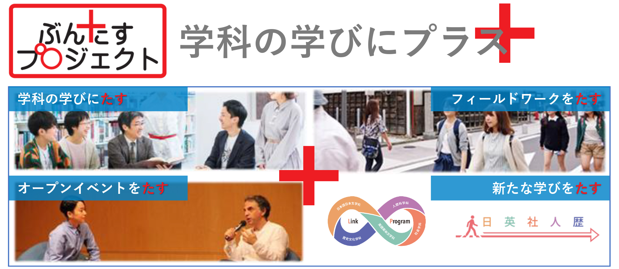 文学部5学科の〈親和性〉と〈融合性〉を基盤として学生の人生を豊かに彩る「ぶんたすプロジェクト－beyond 2030－」